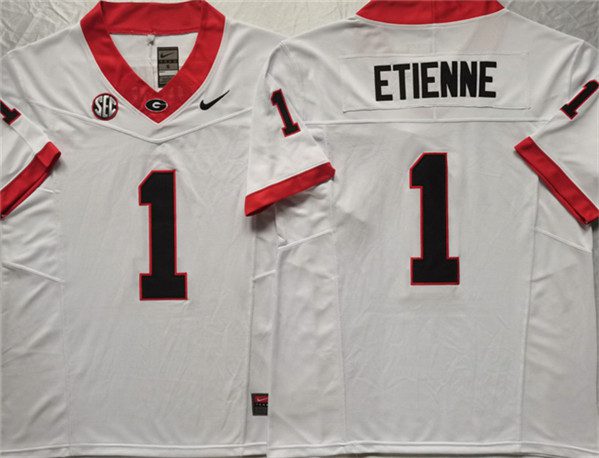 Georgia Bulldogs #1 Trevor Etienne White F.U.S.E. Stitched Jersey