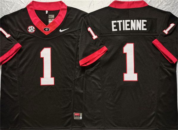 Georgia Bulldogs #1 Trevor Etienne Black F.U.S.E. Stitched Jersey