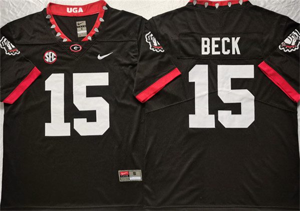 Georgia Bulldogs #15 Carson Beck Black F.U.S.E. Stitched Jersey