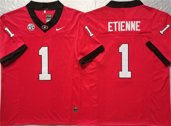 Georgia Bulldogs #1 Trevor Etienne Red F.U.S.E. Stitched Jersey
