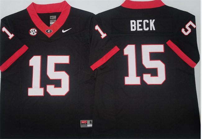 Georgia Bulldogs #15 Carson Beck Black 2024 F.U.S.E. Stitched Jersey