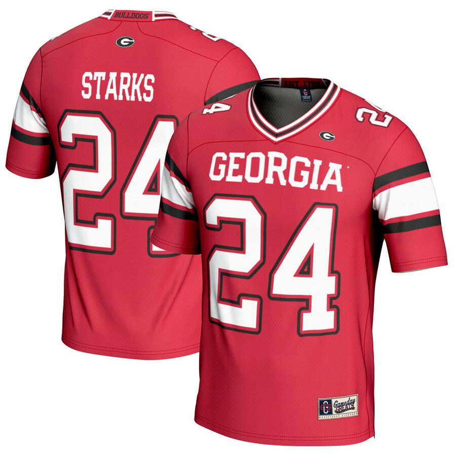 Malaki Starks Georgia Bulldogs GameDay Greats NIL Player Football Jersey – Red