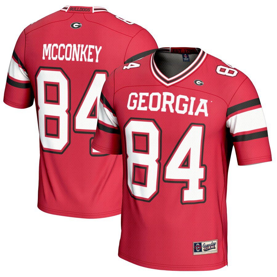 Ladd McConkey Georgia Bulldogs GameDay Greats Youth NIL Player Football Jersey – Red