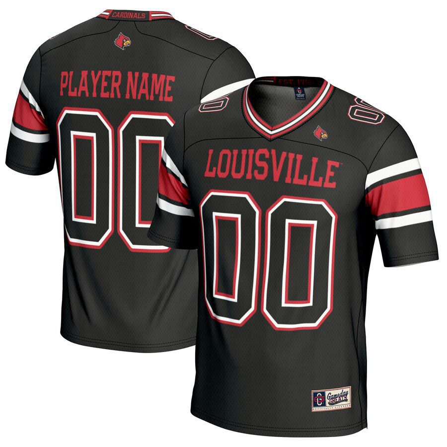 NFL Louisville Cardinals GameDay Greats NIL Pick-A-Player Football Jersey – Black