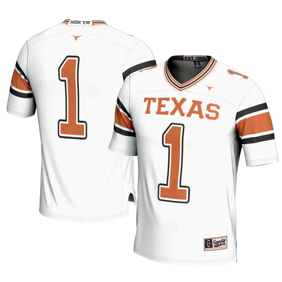 NFL #1 Texas Longhorns GameDay Greats Youth Football Jersey – White