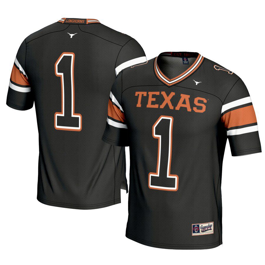 NFL #1 Texas Longhorns GameDay Greats Football Jersey – Black