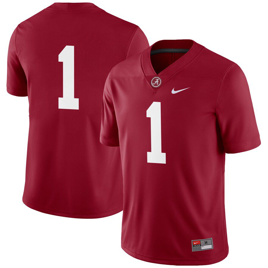 #1 Alabama Crimson Tide Football Game Jersey – Crimson