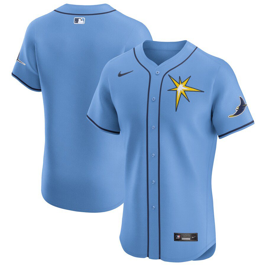 Tampa Bay Rays Alternate Vapor Premier Elite Patch Jersey – Light Blue
