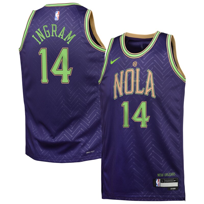 Brandon Ingram New Orleans Pelicans Youth 2024/25 Swingman Player Jersey – City Edition – Purple