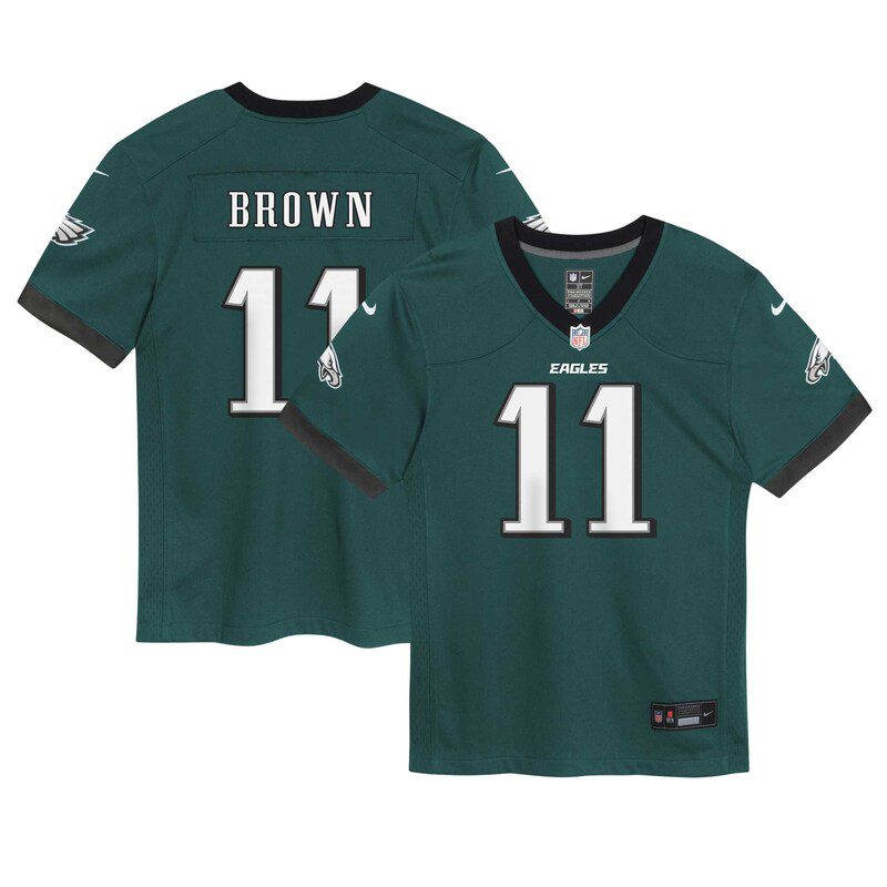 NFL A.J. Brown Philadelphia Eagles Preschool Game Jersey – Midnight Green