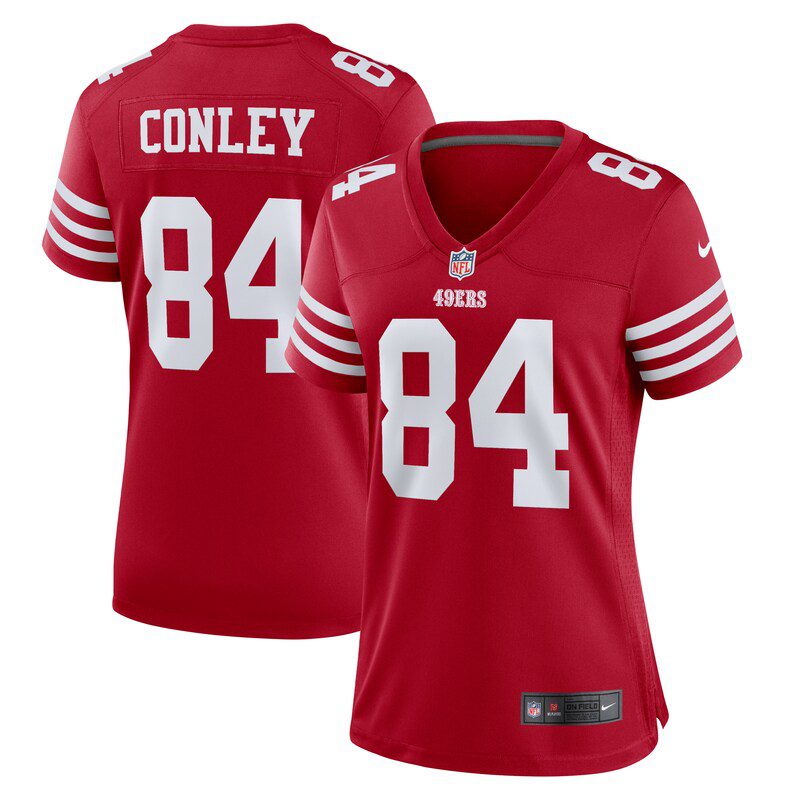 NFL Chris Conley San Francisco 49ers Women’s Game Jersey – Scarlet