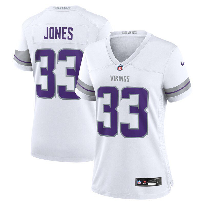 NFL Aaron Jones Minnesota Vikings Women’s Alternate Game Player Jersey – White