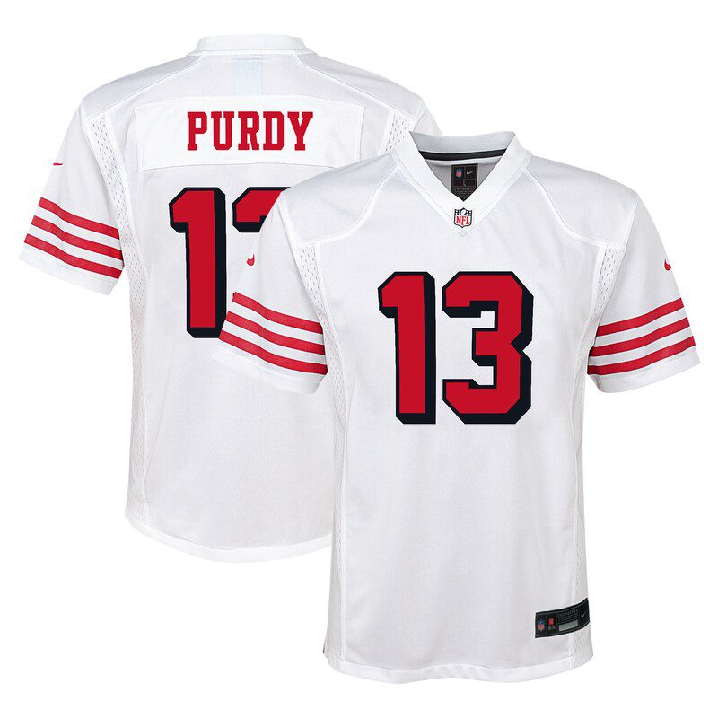 NFL Brock Purdy San Francisco 49ers Youth Alternate Player Game Jersey – White