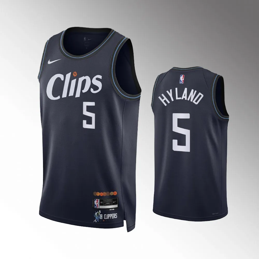 Bones Hyland #5 Swingman Los Angeles Clippers 2023-24 City Edition Jersey – Navy
