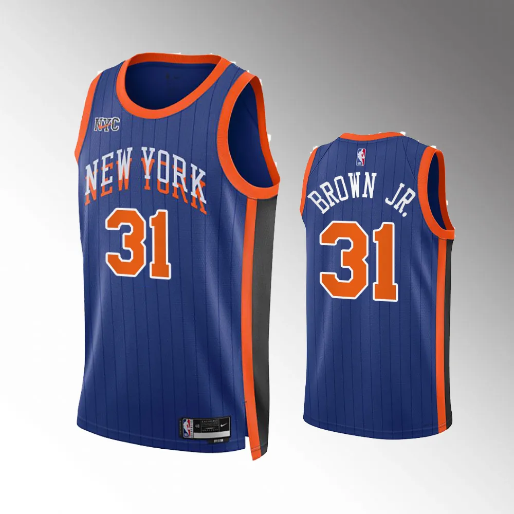 Charlie Brown Jr. #31 Swingman New York Knicks 2023-24 City Edition Jersey – Blue