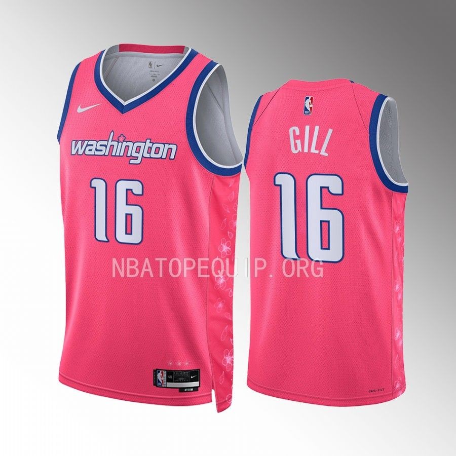 Anthony Gill 2022-23 Washington Wizards Pink #16 City Edition Jersey Cherry Blossom