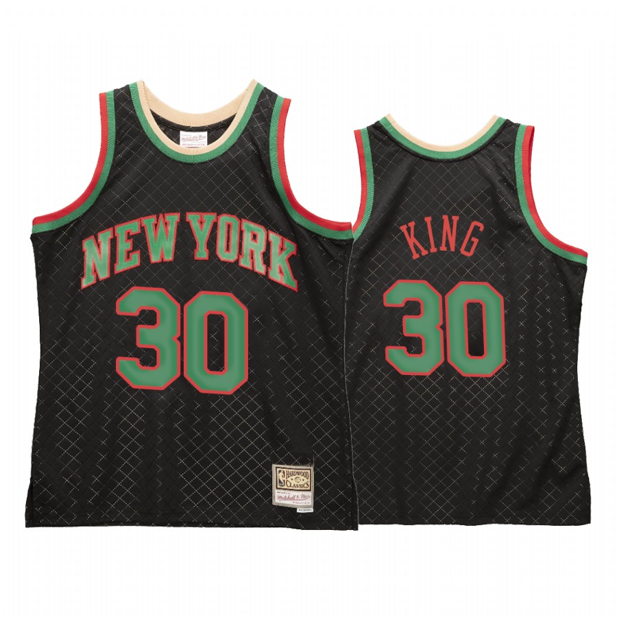 Bernard King 30 New York Knicks Neapolitan Black Jersey Hardwood Classics