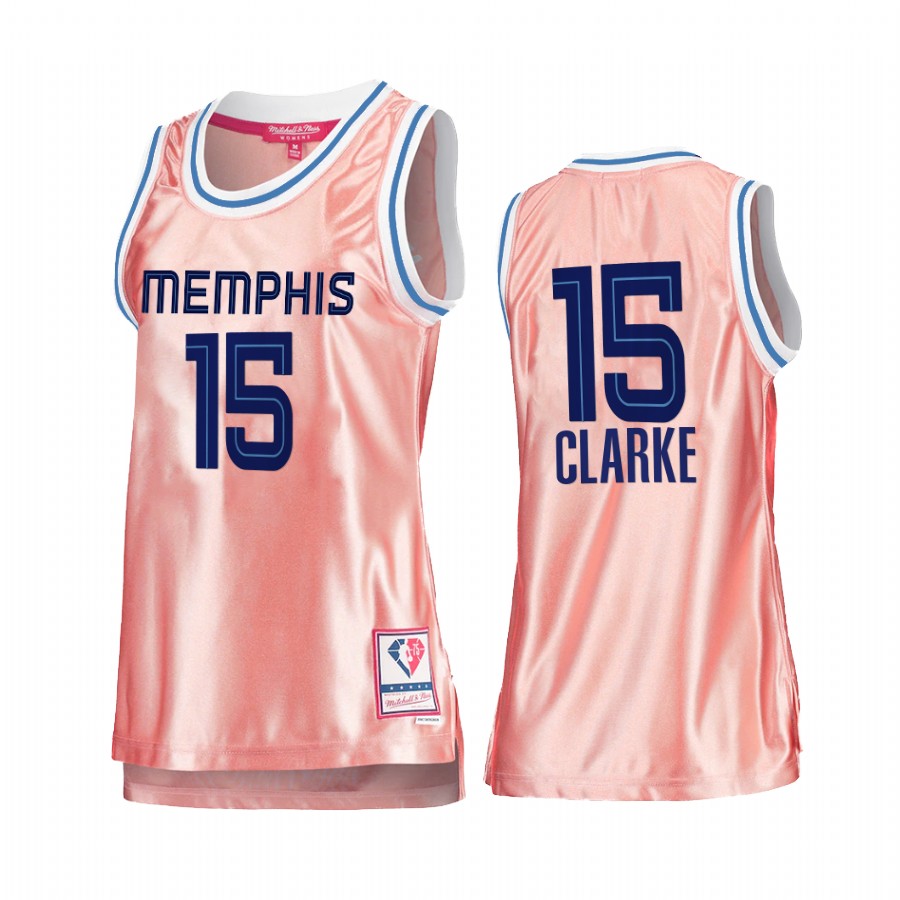Brandon Clarke Memphis Grizzlies Rose Gold Jersey #15 Pink 75th Anniversary Women Tank
