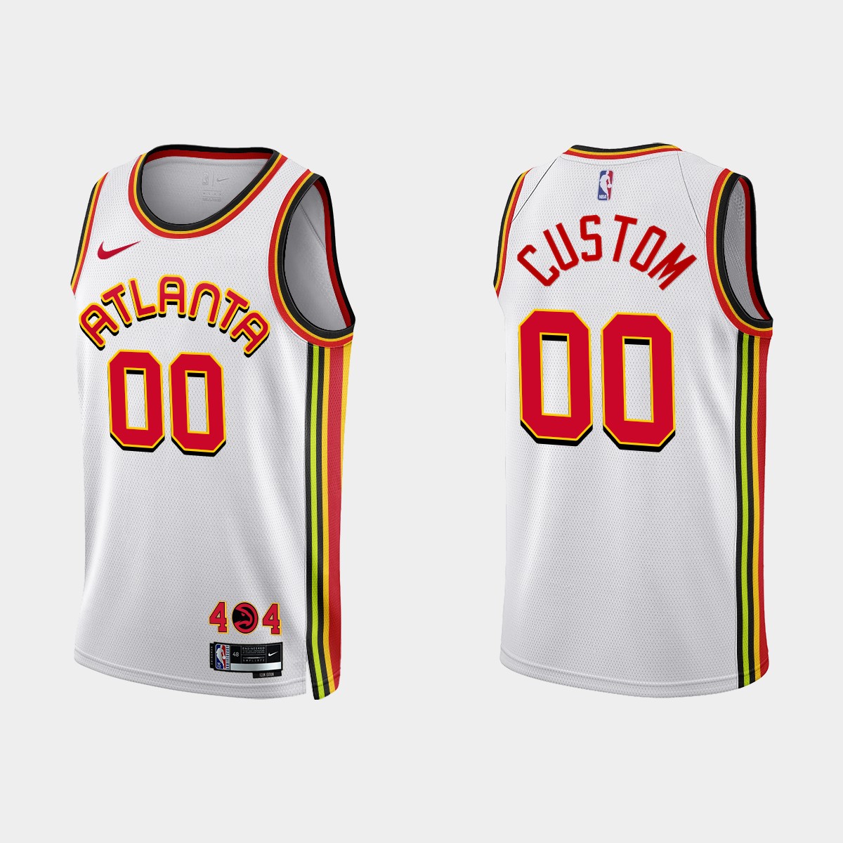 Atlanta Hawks #00 Custom 2022-23 Association Edition White Jersey