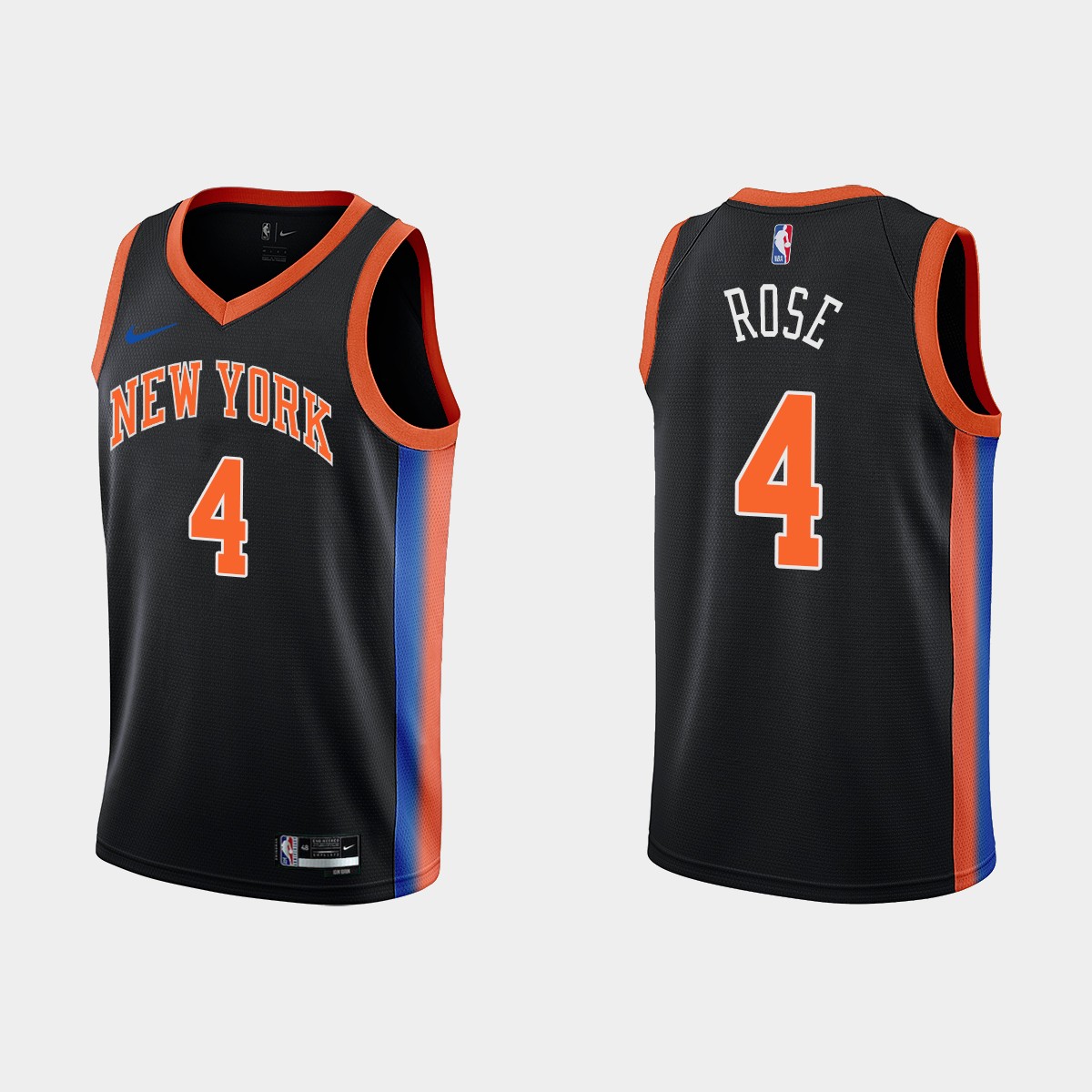2022-23 New York Knicks No. 4 Derrick Rose City Edition Black Swingman Jersey