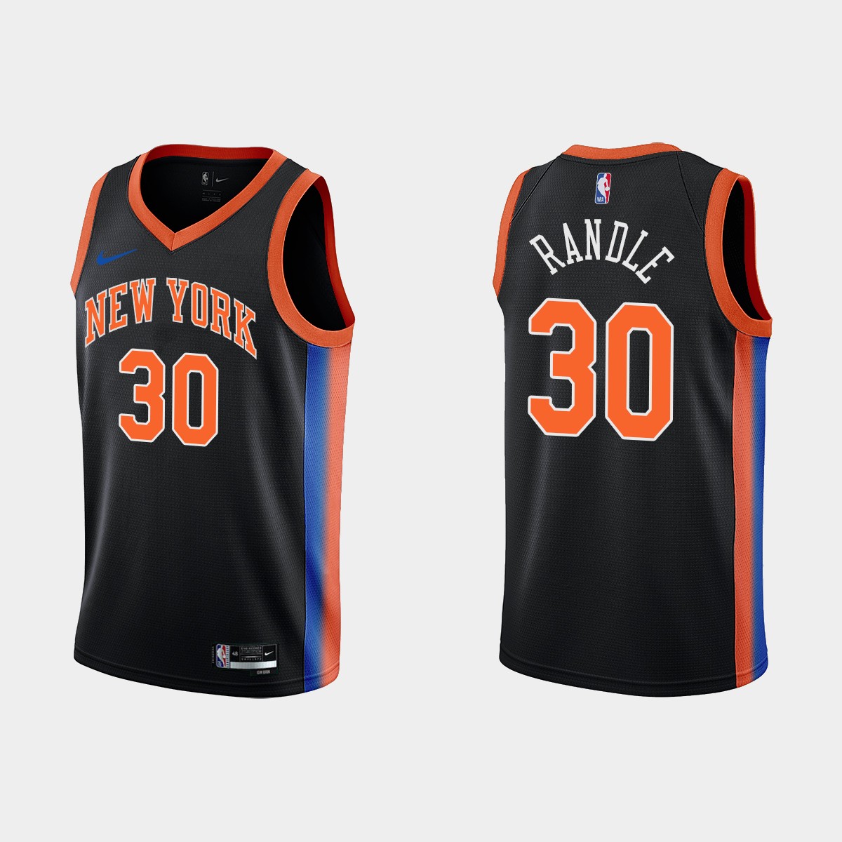 2022-23 New York Knicks No. 30 Julius Randle City Edition Black Swingman Jersey