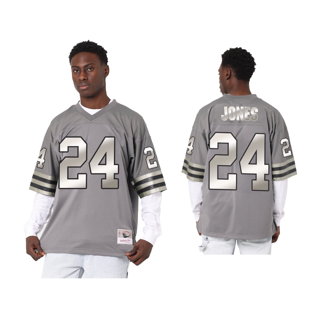NFL Byron Jones Miami Dolphins Charcoal Throwback Metal Works Jersey