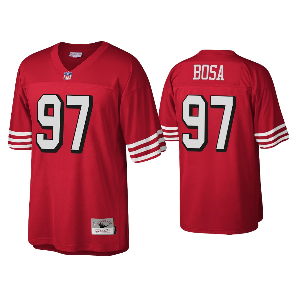 NFL Bryant Young San Francisco 49Ers Scarlet 1994 Throwback Legacy Replica Jersey