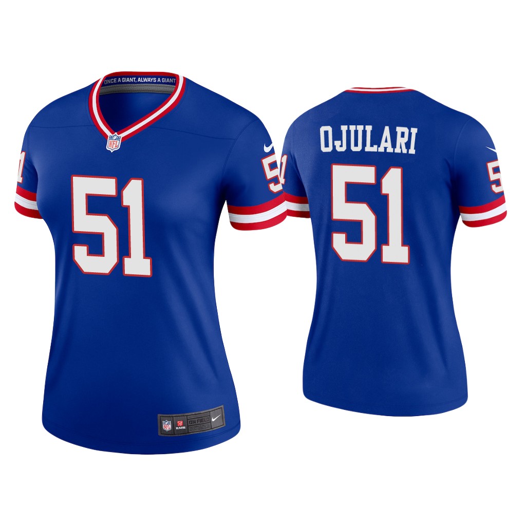 NFL Azeez Ojulari New York Giants Royal Classic Legend Women Jersey