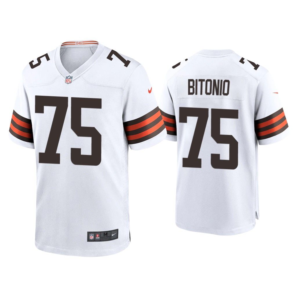 2020 Joel Bitonio Cleveland Browns White Game Jersey