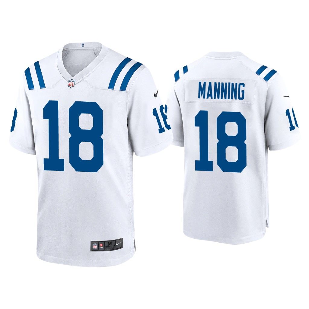 NFL 2020 Peyton Manning Indianapolis Colts White Game Jersey