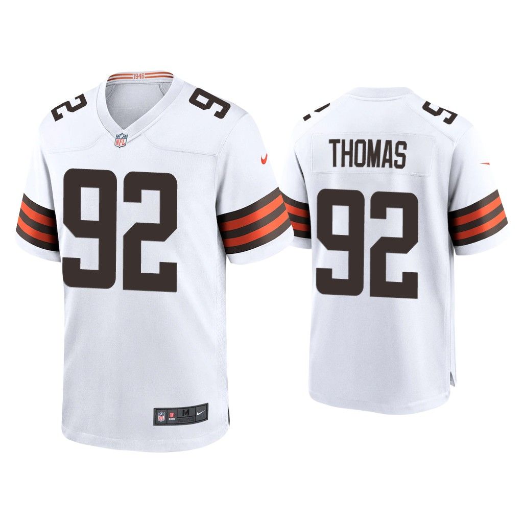 2020 Chad Thomas Cleveland Browns White Game Jersey
