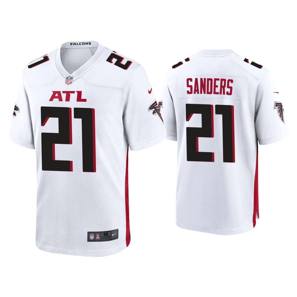 NFL 2020 Deion Sanders Atlanta Falcons White Game Jersey