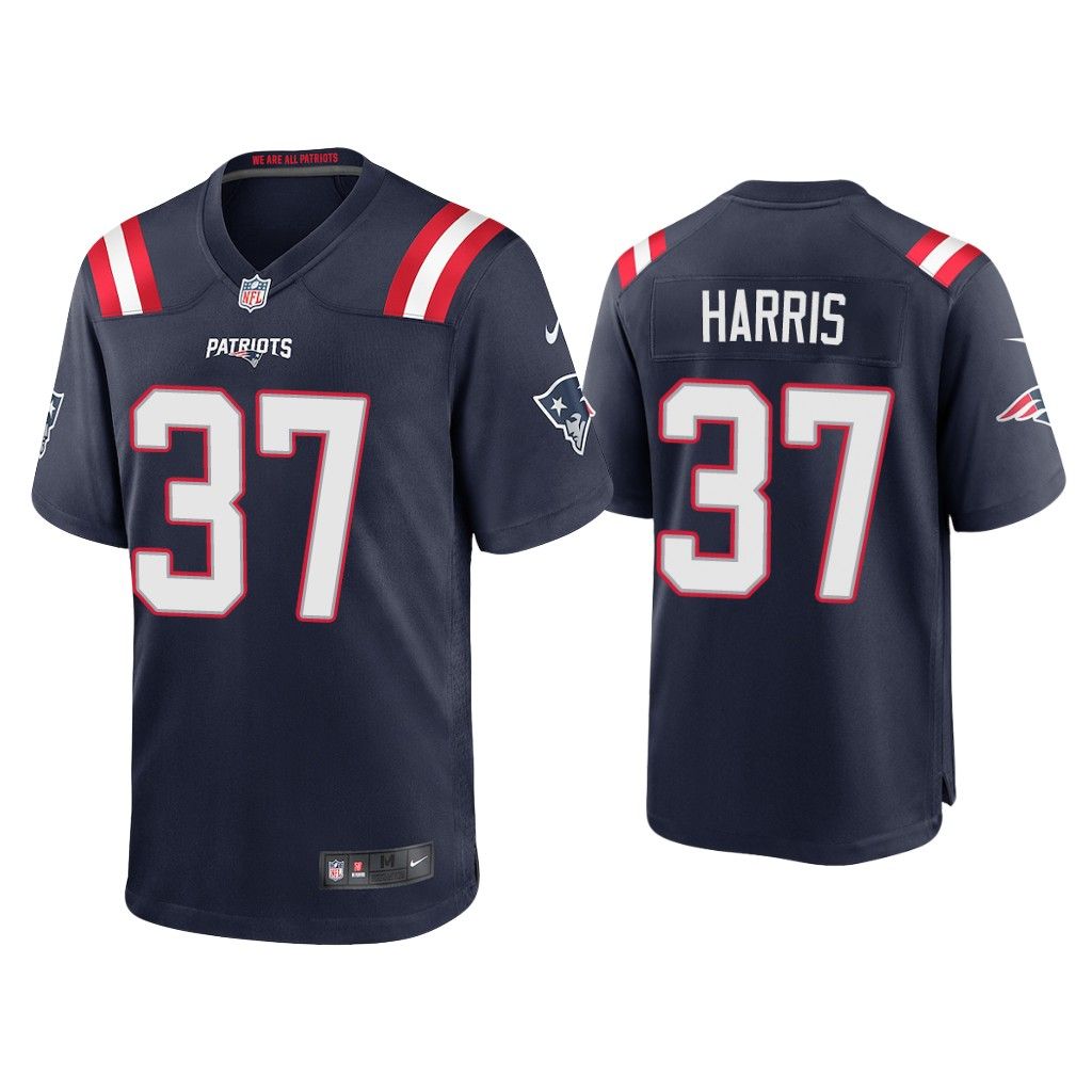 NFL 2020 Damien Harris New England Patriots Navy Game Jersey