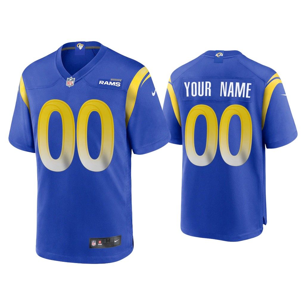 NFL 2020 Custom Los Angeles Rams Royal Game Jersey