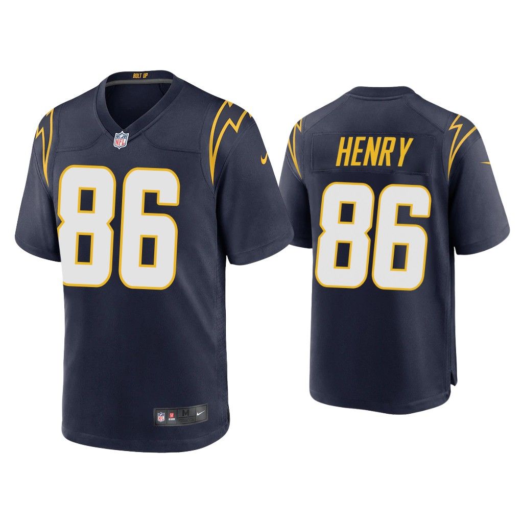 2020 Hunter Henry Los Angeles Chargers Navy Game Jersey