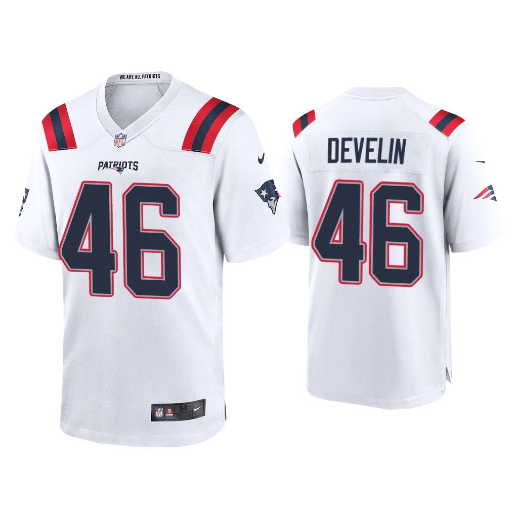 NFL 2020 James Develin New England Patriots White Game Jersey