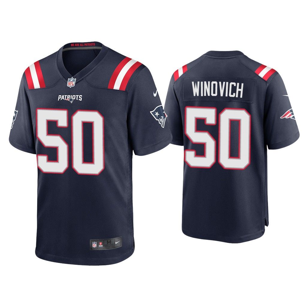 NFL 2020 Chase Winovich New England Patriots Navy Game Jersey