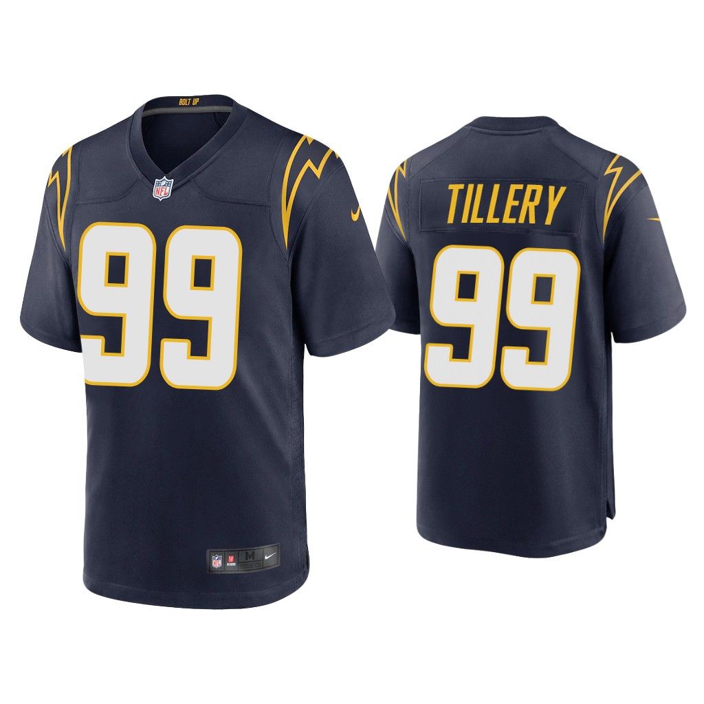 2020 Jerry Tillery Los Angeles Chargers Navy Game Jersey