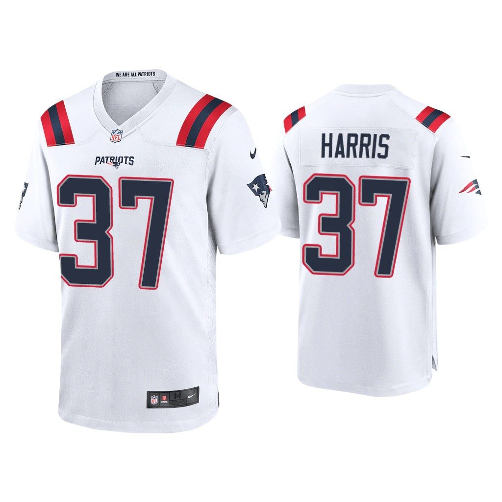 NFL 2020 Damien Harris New England Patriots White Game Jersey