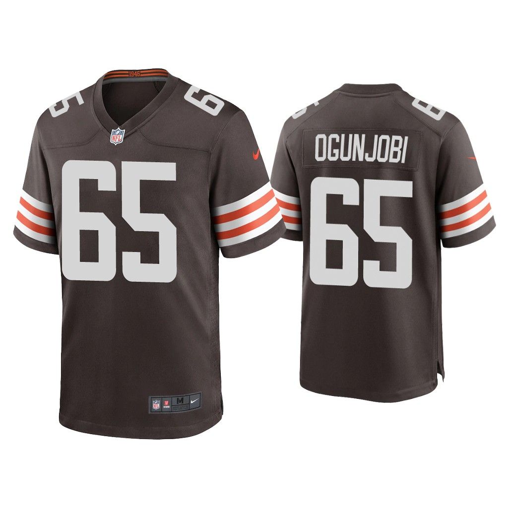 2020 Larry Ogunjobi Cleveland Browns Brown Game Jersey