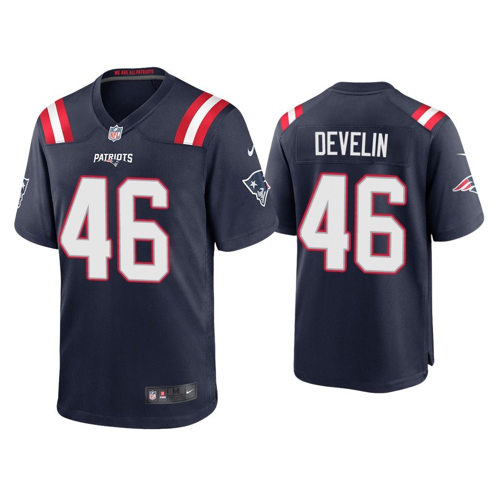 NFL 2020 James Develin New England Patriots Navy Game Jersey