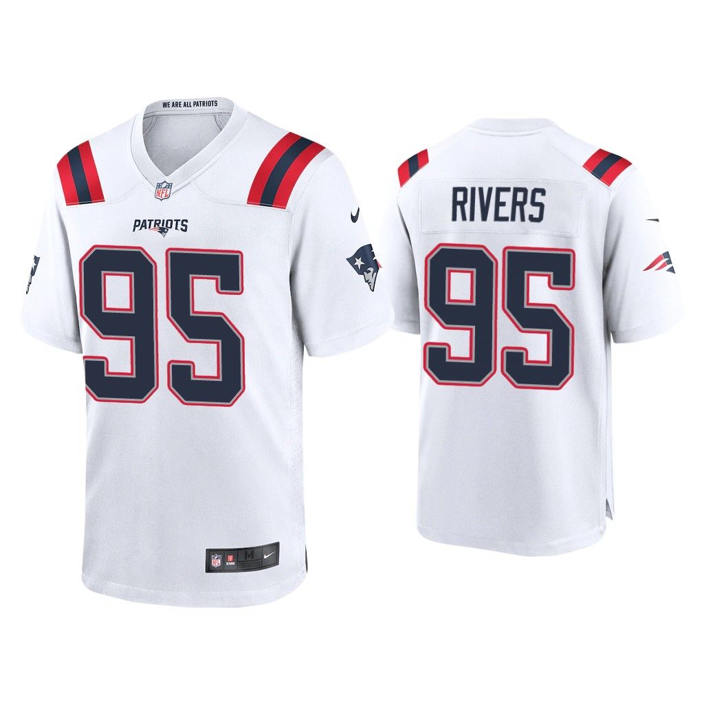 NFL 2020 Derek Rivers New England Patriots White Game Jersey