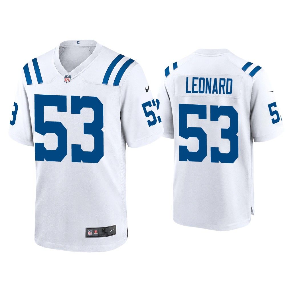 NFL 2020 Darius Leonard Indianapolis Colts White Game Jersey