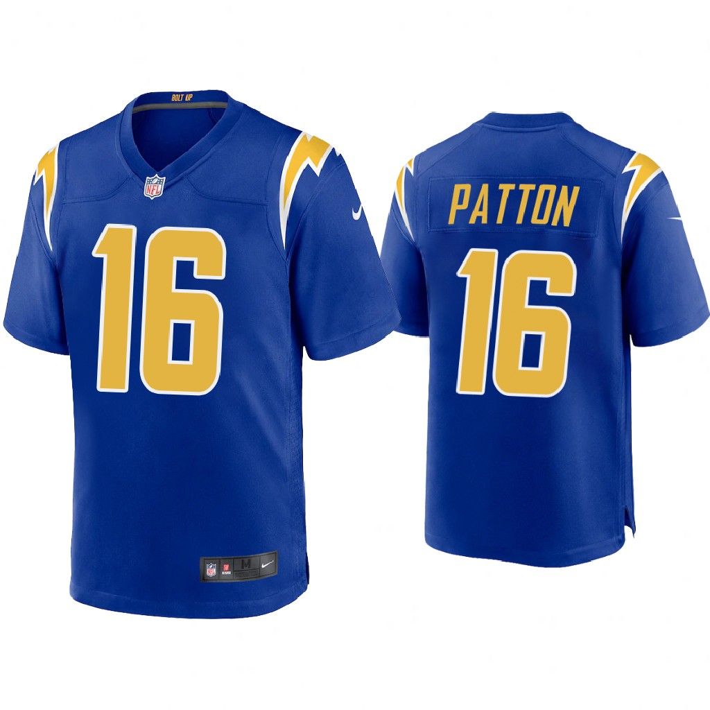 2020 Andre Patton Los Angeles Chargers Royal Game Jersey