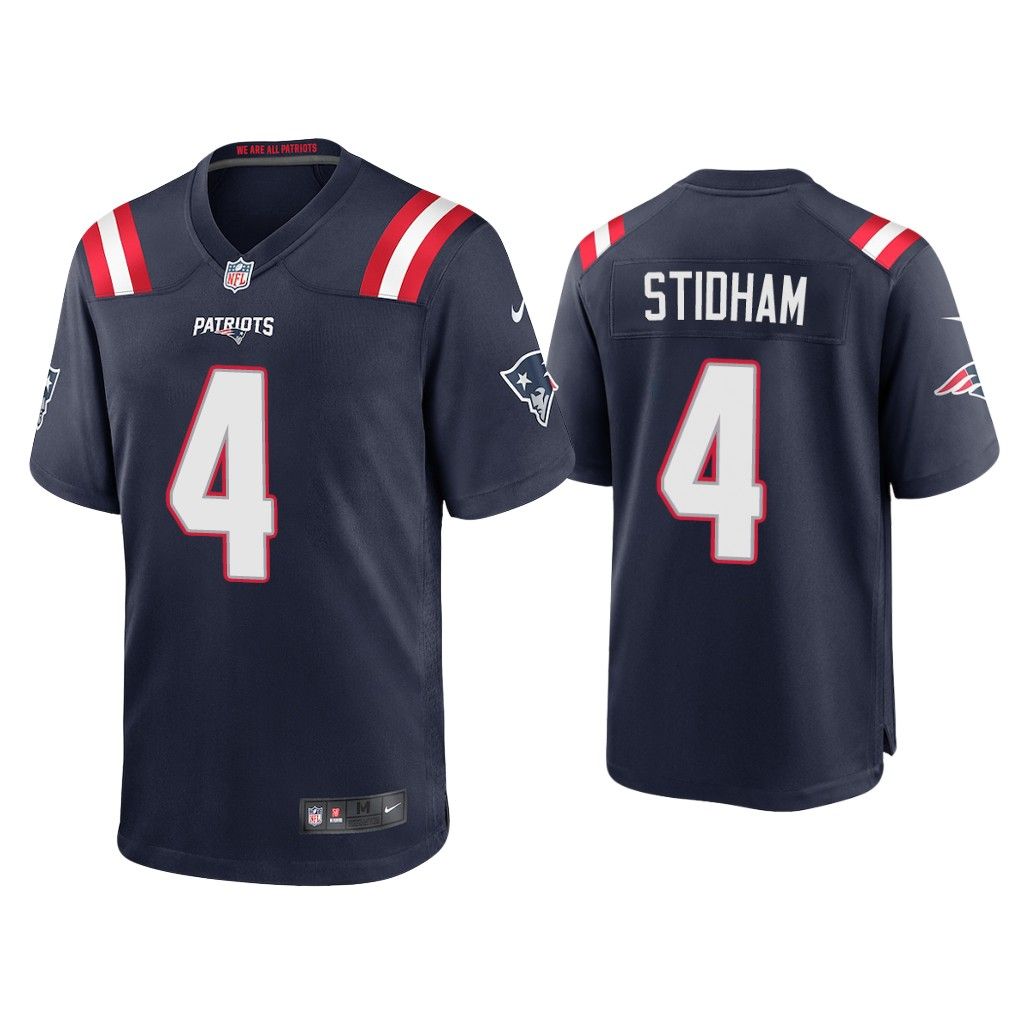 NFL 2020 Jarrett Stidham New England Patriots Navy Game Jersey