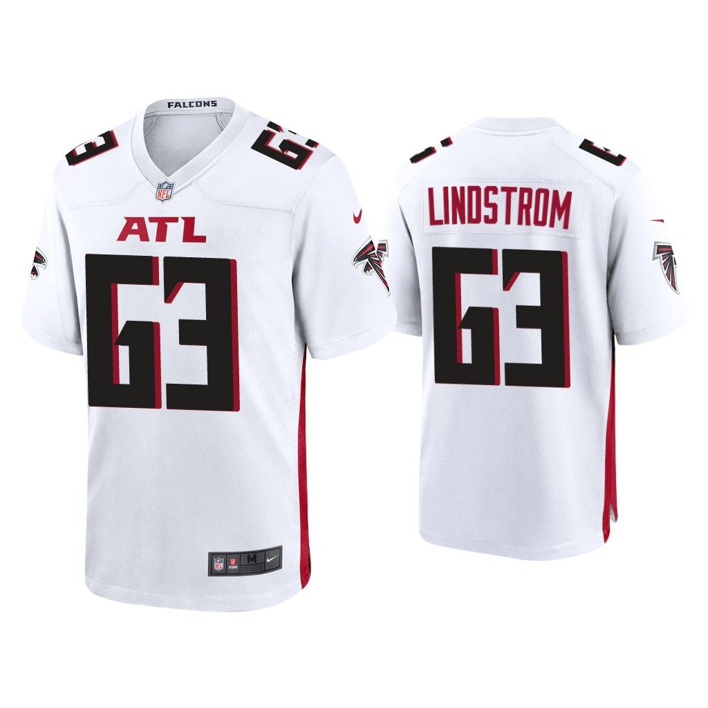 2020 Chris Lindstrom Atlanta Falcons White Game Jersey