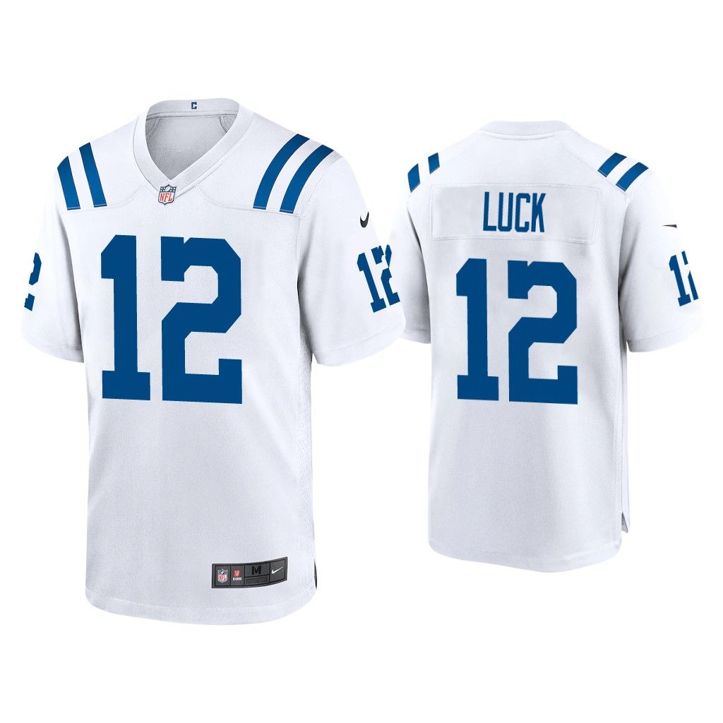 NFL 2020 Andrew Luck Indianapolis Colts White Game Jersey