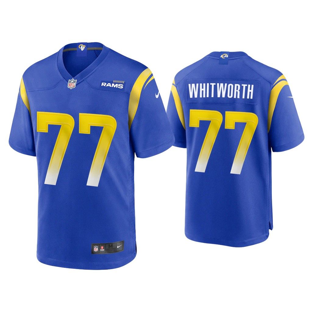 NFL 2020 Andrew Whitworth Los Angeles Rams Royal Game Jersey