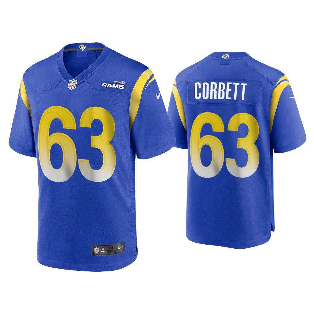 NFL 2020 Austin Corbett Los Angeles Rams Royal Game Jersey