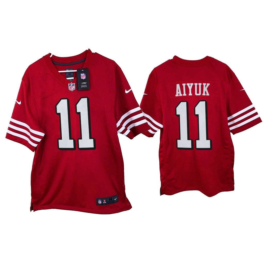 NFL Brandon Aiyuk San Francisco 49ers Scarlet 2021 Game Throwback Jersey